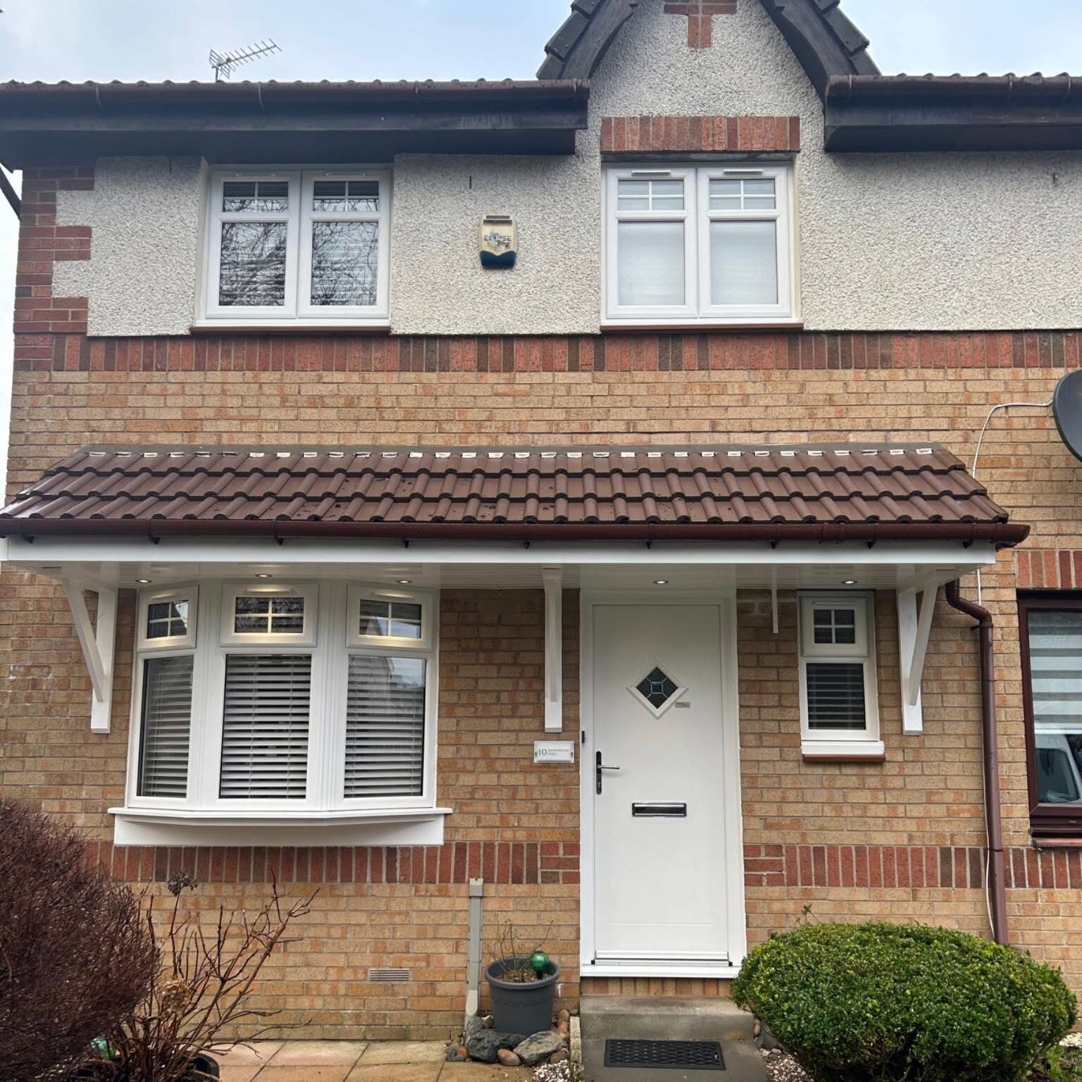 modern uPVC entrance door fitted to family home